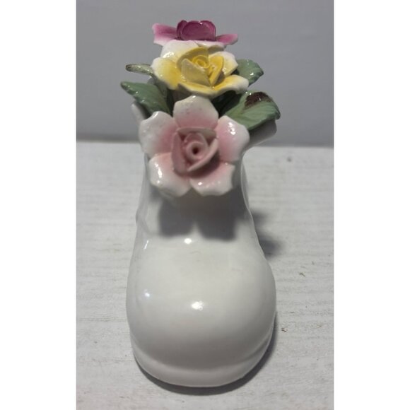 Handcrafted Royale Stratford Porcelain Boot With Floral Arrangement England 3 x - Picture 7 of 12